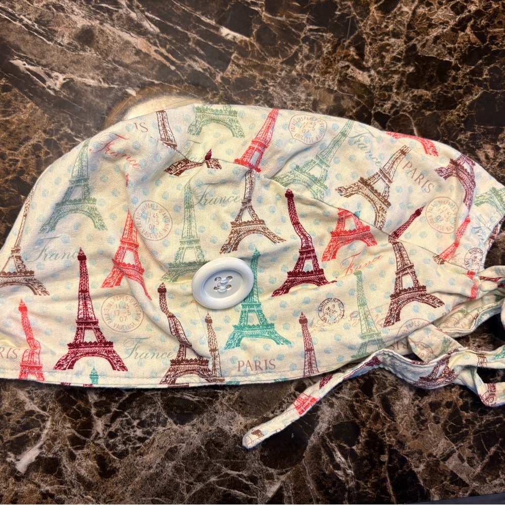 Paris-Themed scrub cap